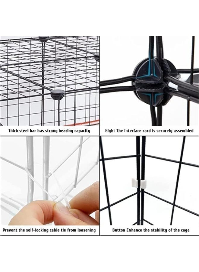M.A&F's 3 Tier Cat Cage Indoor DIY Pet Playpen Detachable Metal Small Animal Cage Wire Ferret Cage Indoor Cat Kennels for Kitten Puppy Bunny - Image 3